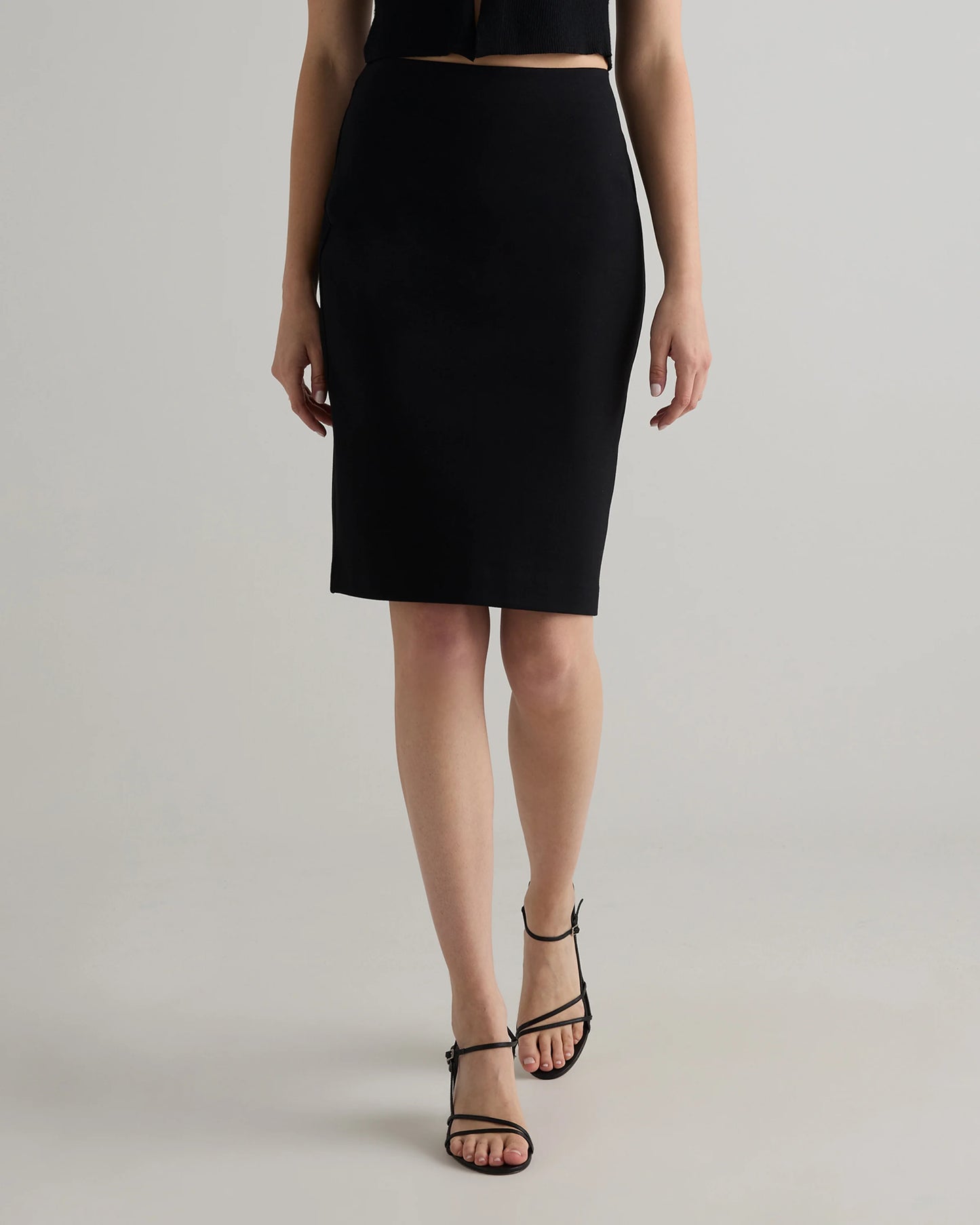 Ultra-Stretch Ponte Pencil Skirt - XS / Charcoal