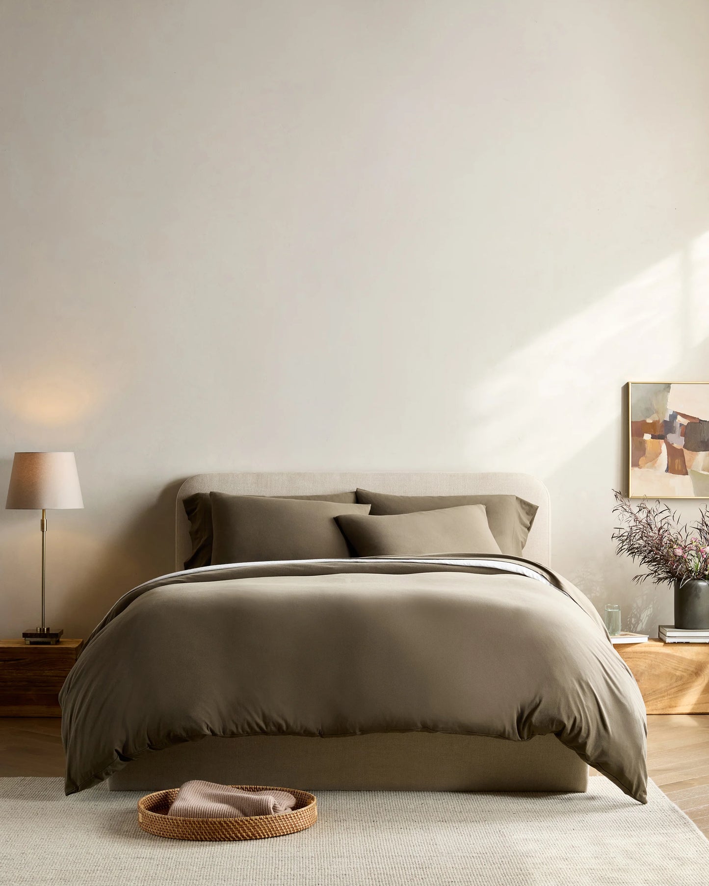 Organic Jersey Duvet Cover Set - Twin / Light Blue