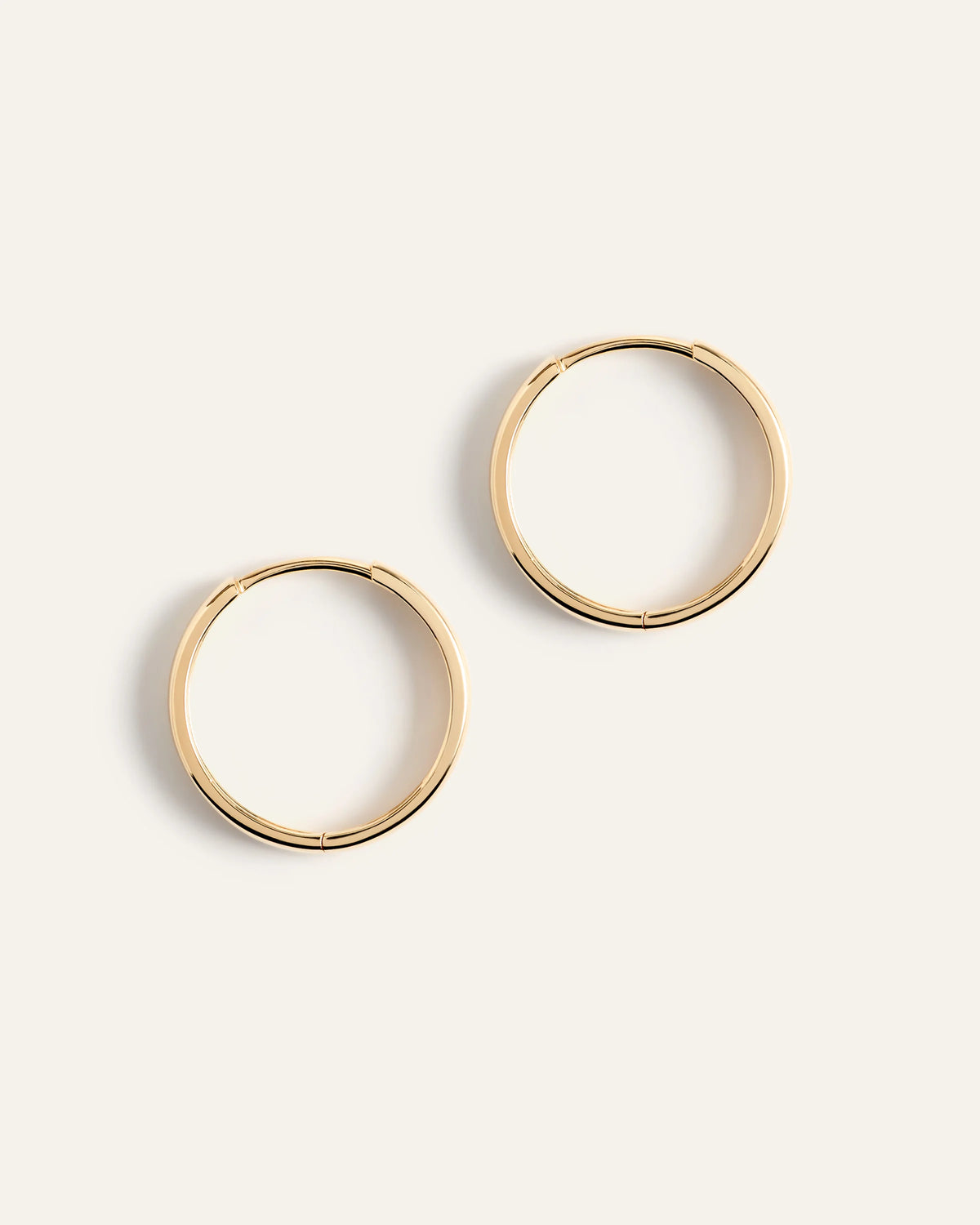14K Gold Bold Hoops - One Size / Yellow Gold