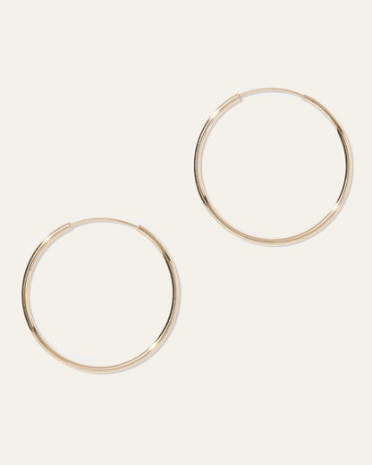 14K Gold Everyday Hoops - One Size / Yellow Gold