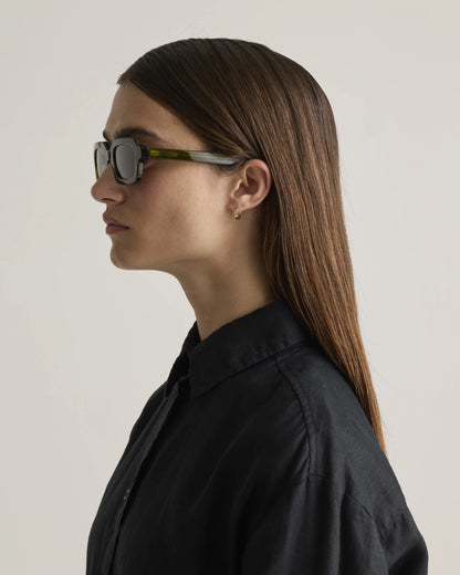 Fiji Polarized Acetate Sunglasses - Standard / Clear Spice with Deep Rose lens