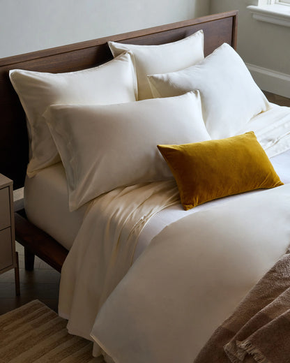 Luxury Organic Cotton Bed Blanket - Twin / White