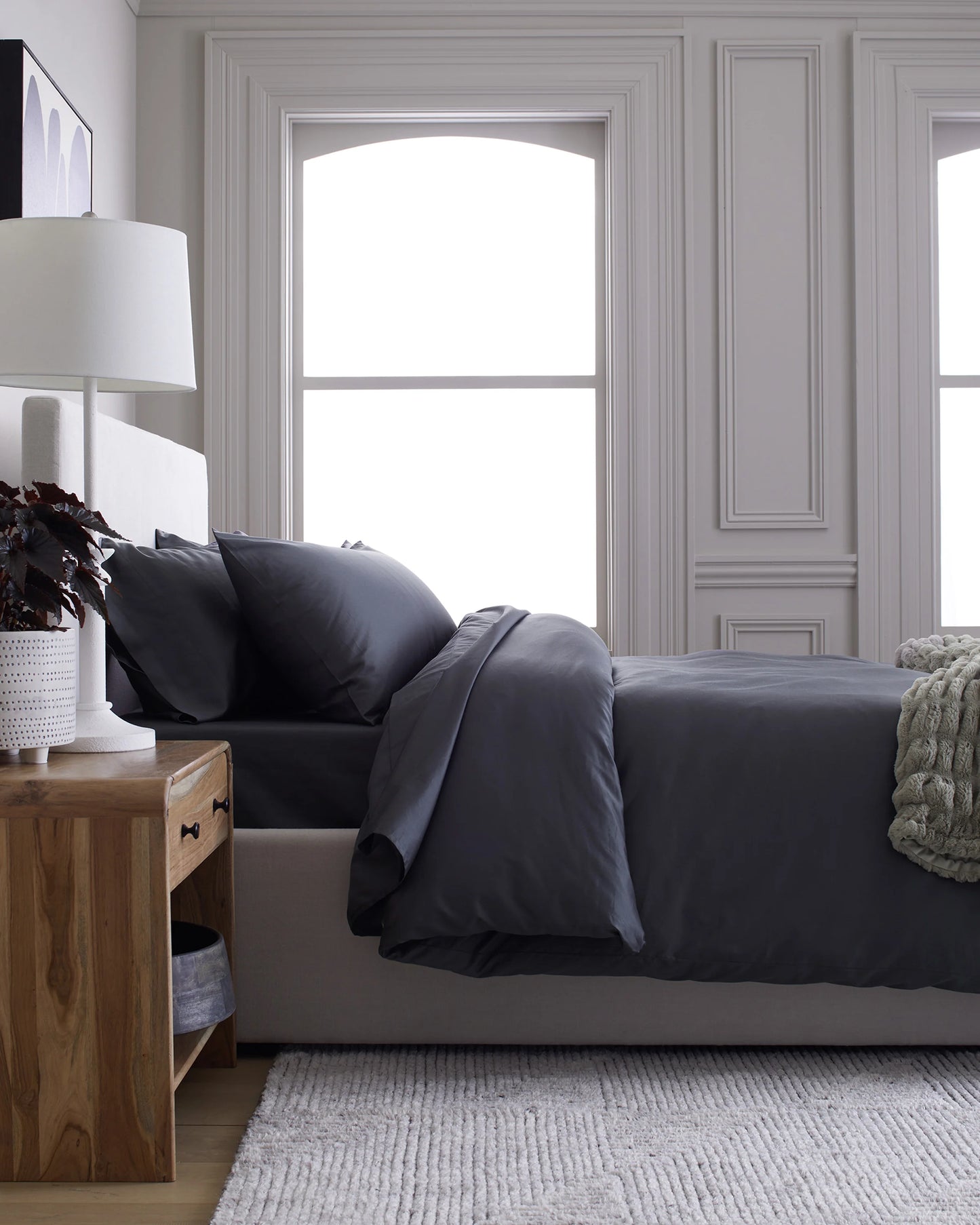 Luxury Organic Sateen Duvet Cover Set - Twin / Ivory