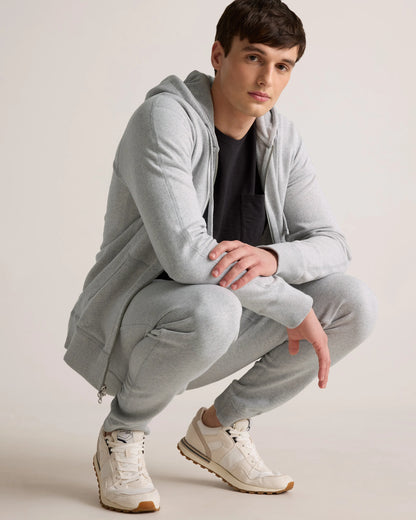Organic Midweight French Terry Slim Joggers - XS / Light Heather Grey
