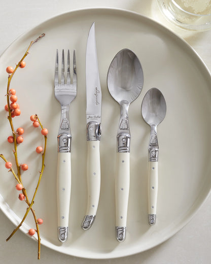 Jean Dubost Laguiole 24 Piece Flatware Set - One Size / Ivory