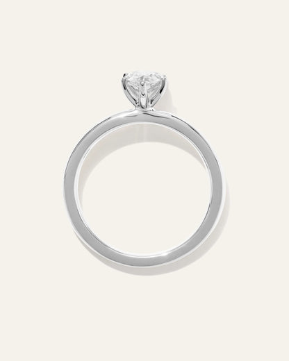 Lab Grown Diamond Pear Comfort Fit Engagement Ring - 1ct - 4 / Yellow Gold