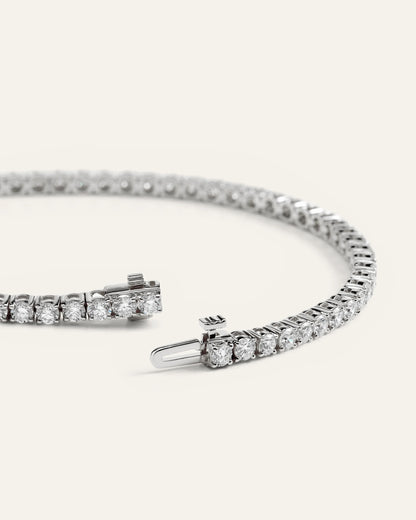 14K Gold Lab Grown Diamond Tennis Bracelet - 4ctw - 6.5" / Yellow Gold