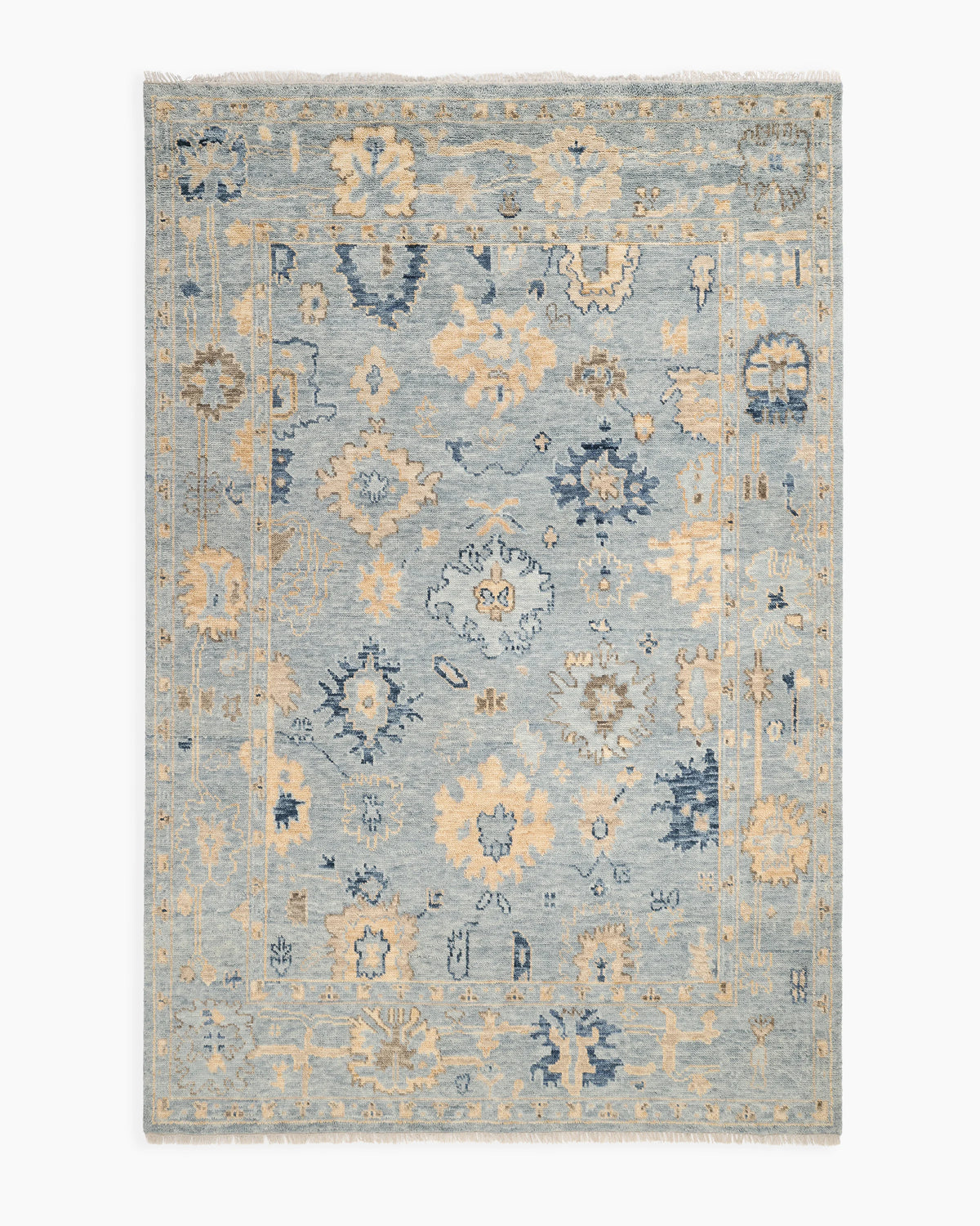 Kian Hand-Knotted Wool Rug - 5' x 8' / Blue