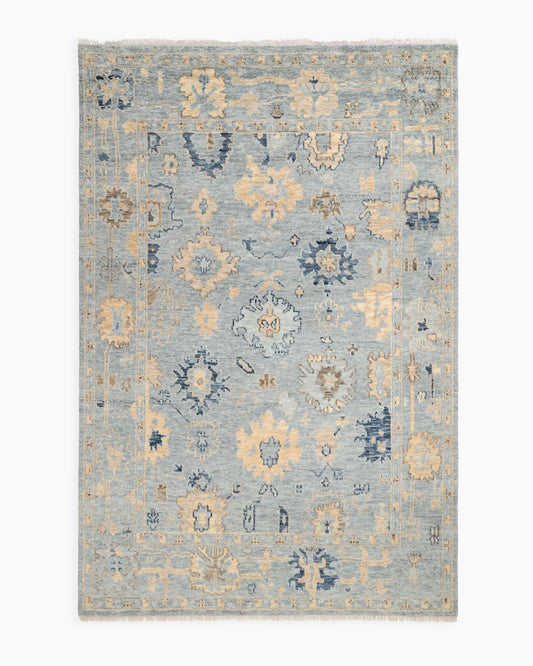 Kian Hand-Knotted Wool Rug - 5' x 8' / Blue