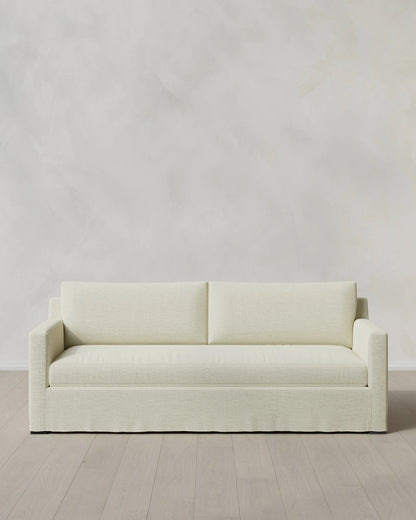 Ellery Slipcover Sofa in Performance Linen - 7ft / Sand