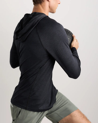 Mesh Performance Training Quarter Zip Hoodie - S / Heather Grey