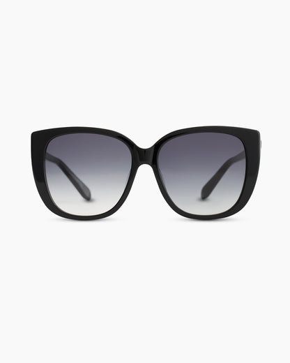 Reese Polarized Acetate Sunglasses - One Size / Black with Grey Gradient lens