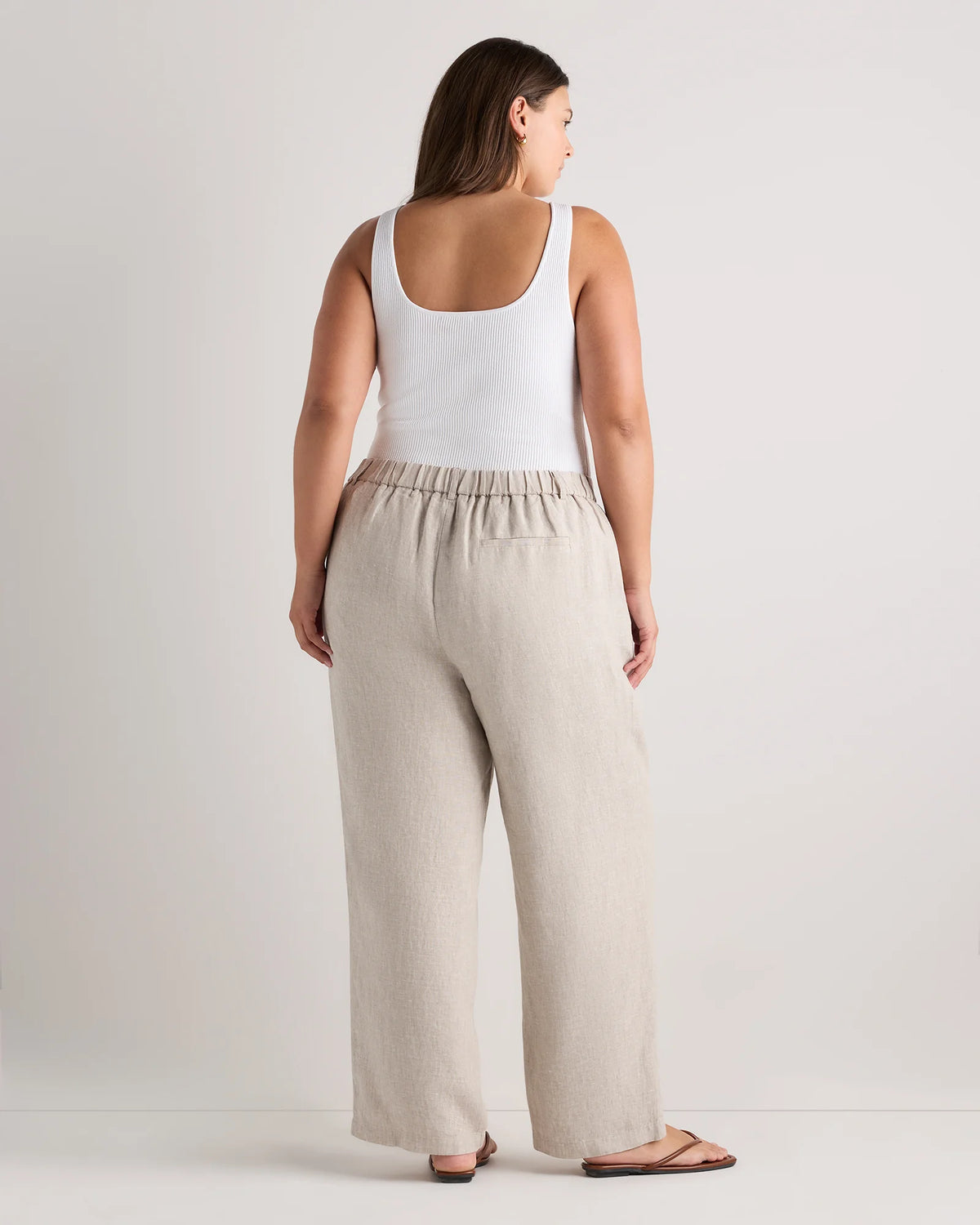100% European Linen Pleated Trouser - 18 / French Blue