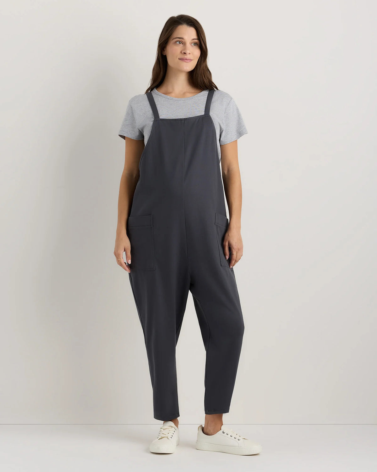 Organic Cotton Maternity Overalls - XS / Deep Navy
