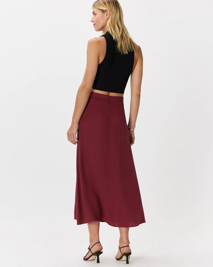 Lightweight Crepe Slip Skirt - XS / Moonstone Blue