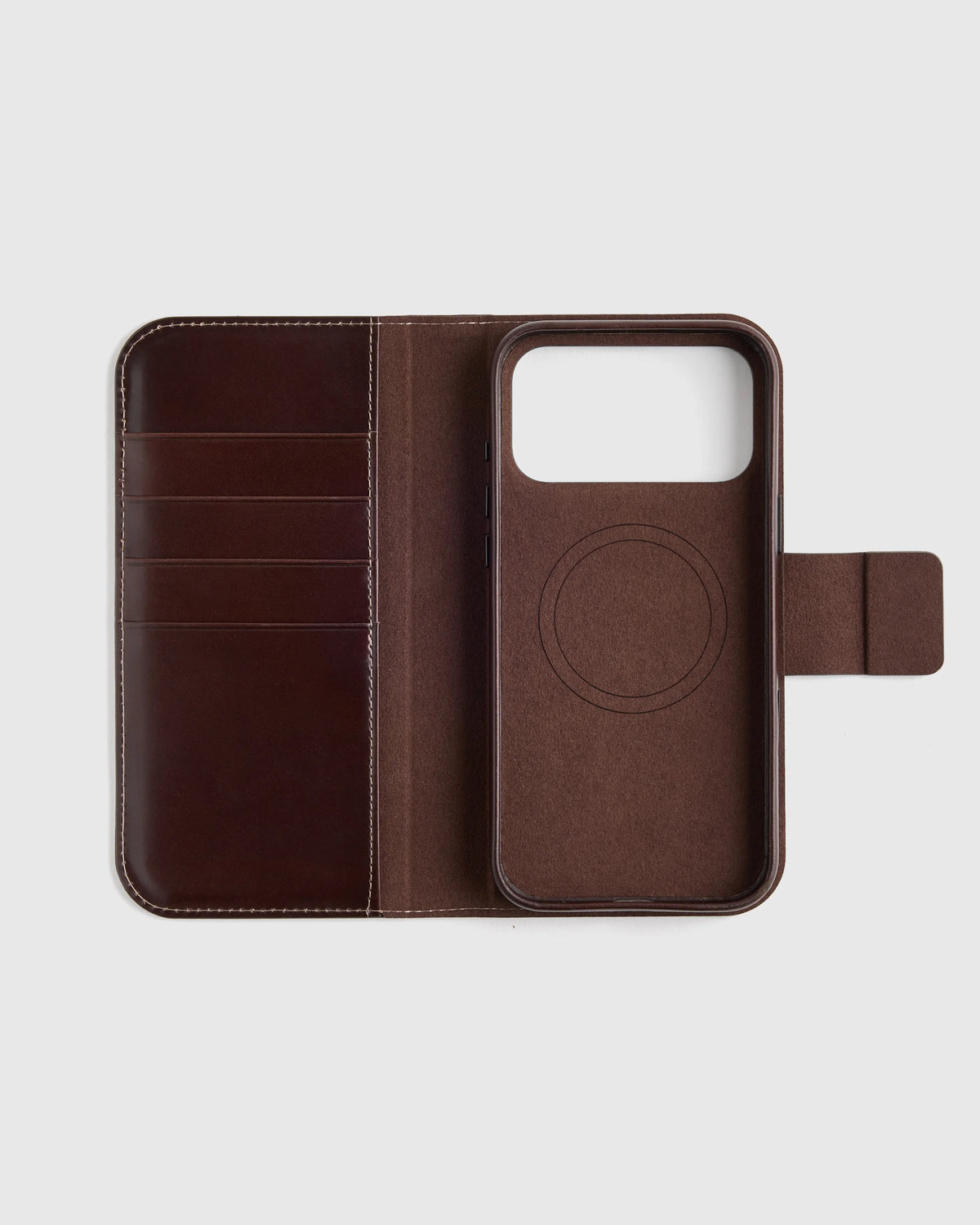 Italian Leather Phone 2-in-1 Folio Case - 17 Pro / Black