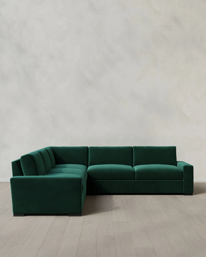 Stillman L Sectional in Performance Velvet - 116x116 / Java