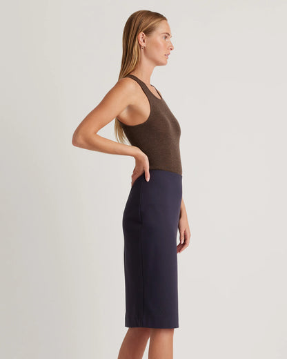 Ultra-Stretch Ponte Pencil Skirt - XS / Charcoal