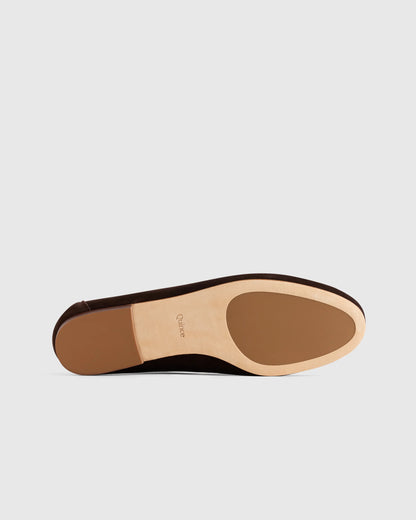 Italian Suede Penny Loafer - 5 / Almond