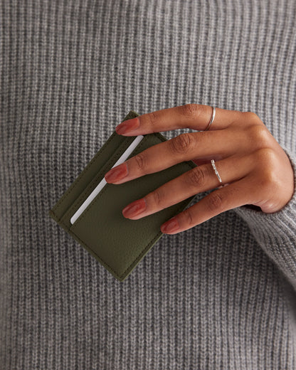 Adeline Slim Card Case - One Size / Olive