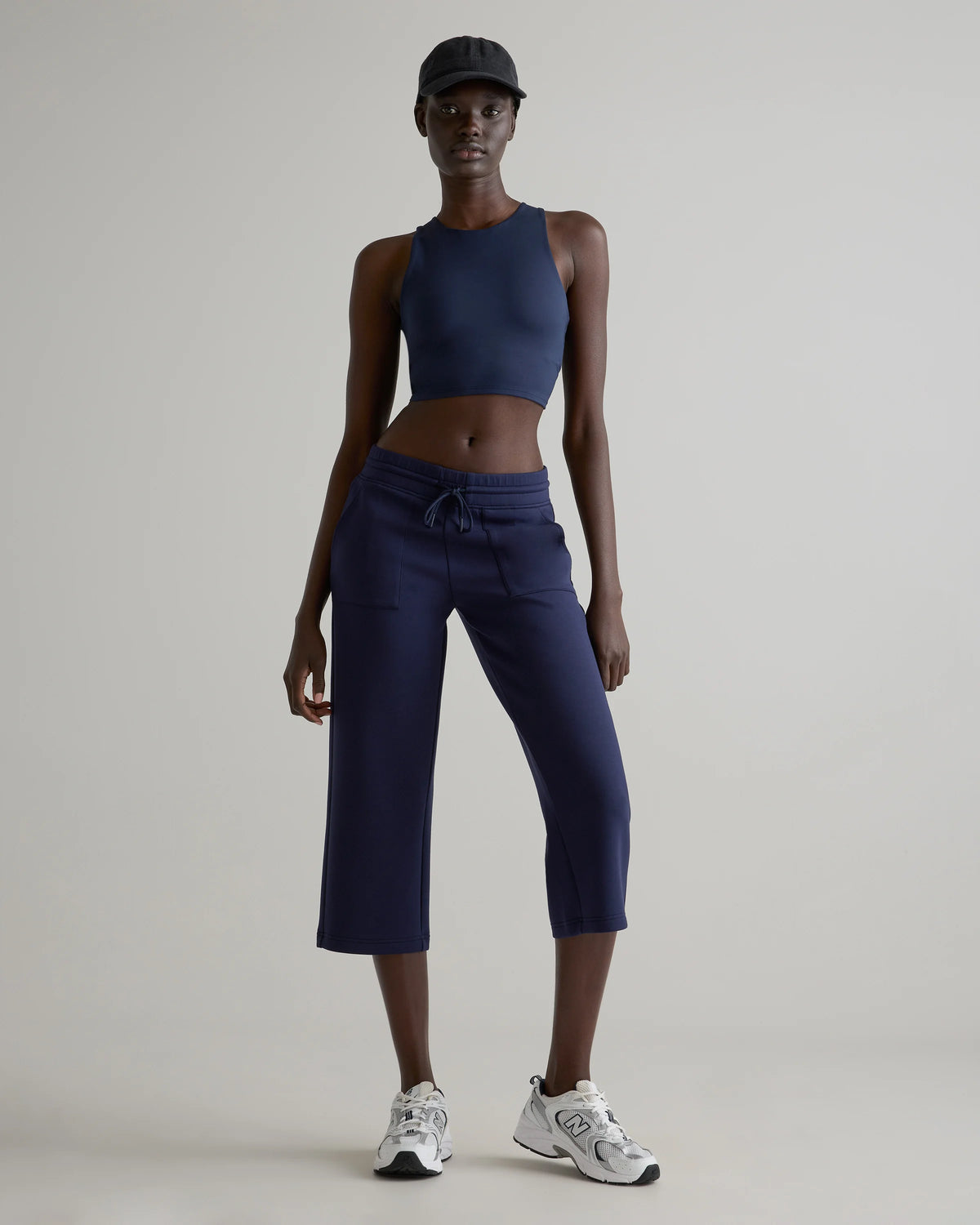 CloudComfort High-Rise Cropped Sweatpants - XS / Pebble Beige