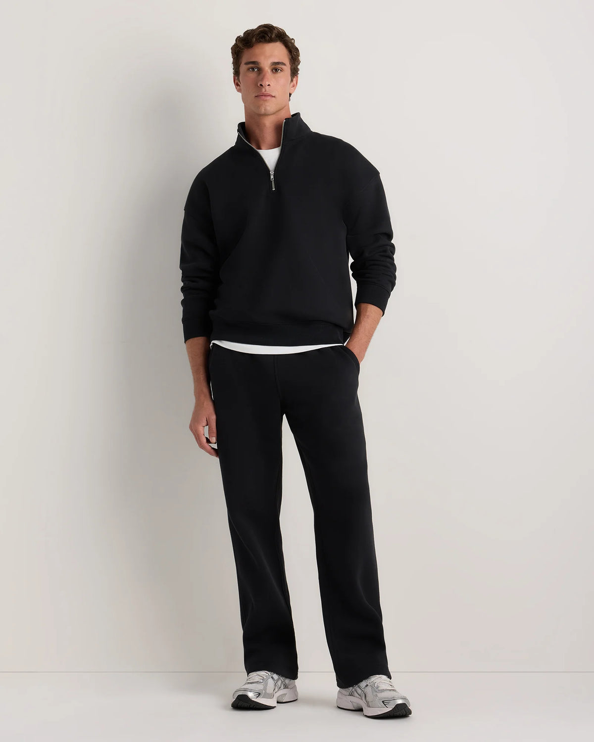Everyday Fleece Quarter-Zip Sweatshirt - S / Coastal Sage