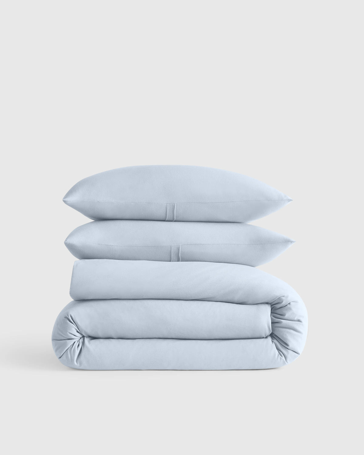 Organic Jersey Duvet Cover Set - Twin / Light Blue