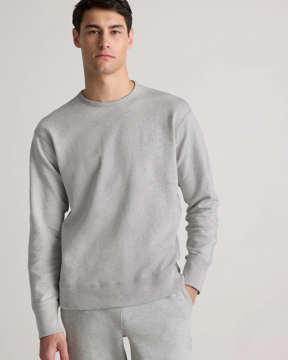 Organic Midweight French Terry Crewneck - S / Deep Navy