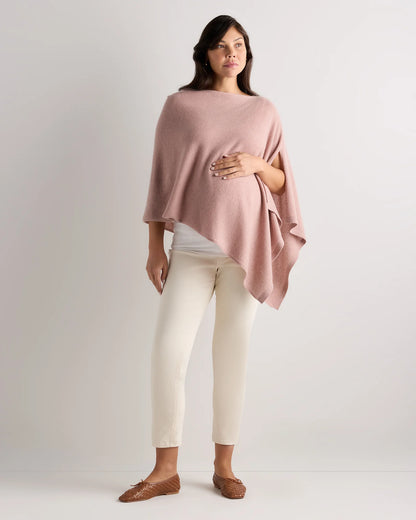 Mongolian Cashmere Nursing Shawl - One Size / Heather Vintage Pink