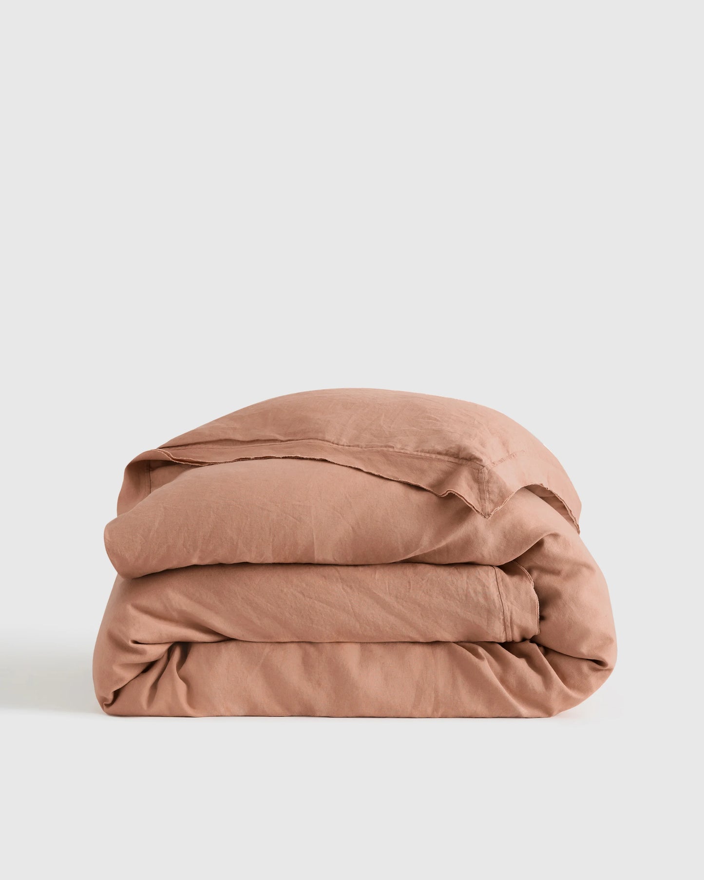 European Linen Double Flange Duvet Cover - Twin / Pine