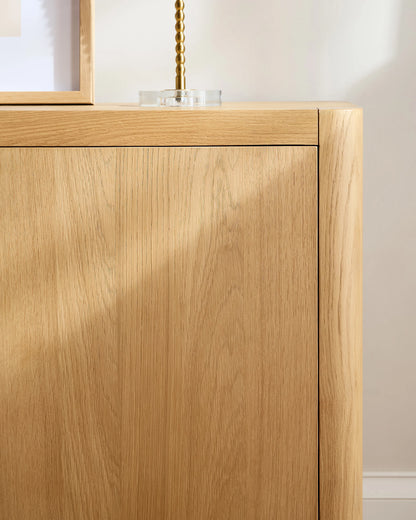 Rustic Oak Sideboard - One Size / Natural