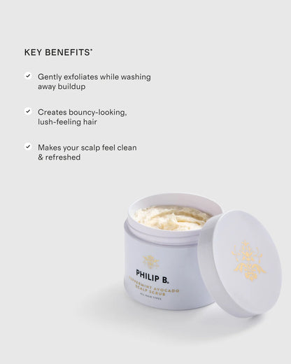 Peppermint Avocado Scalp Scrub by Philip B. Botanicals - One Size / No Color
