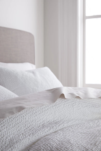 Organic Luxe Honeycomb Duvet Cover Set - Twin / Mineral