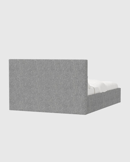 Plush Boucle Square Bed - Full / Ivory