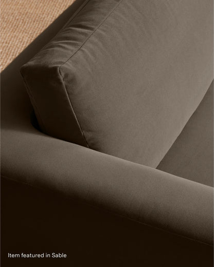 Sierra Curved Arm Sofa in Performance Velvet - 7ft / Sable