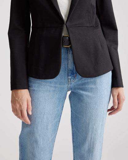 Ultra-Stretch Ponte Blazer - XS / Black