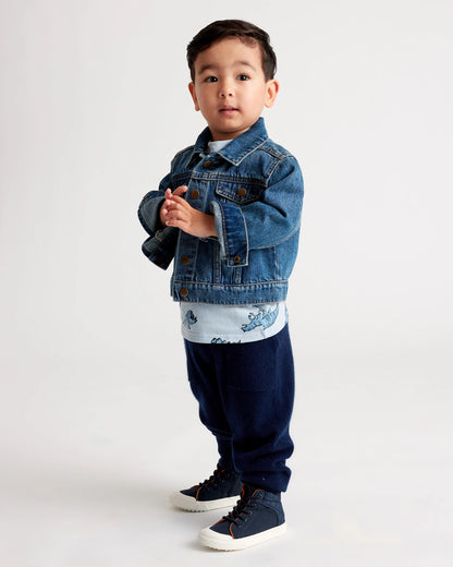 100% Organic Cotton Denim Jacket - 2T / Medium Wash