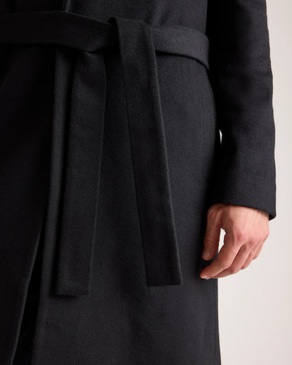 Italian Wool Belted Overcoat - S / Caramel