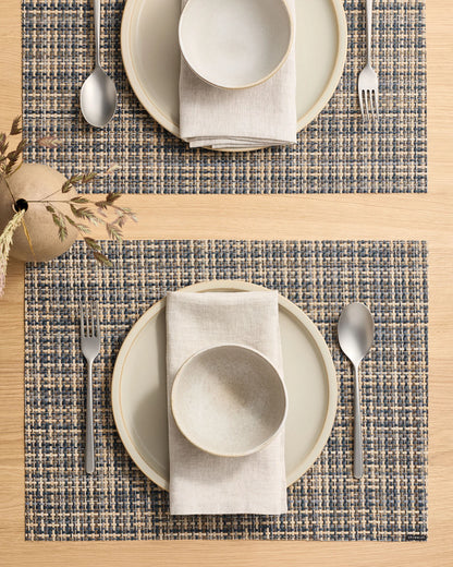 Basketweave Easy-Care Rectangular Placemat, Set of 4 by Chilewich - One Size / Celadon