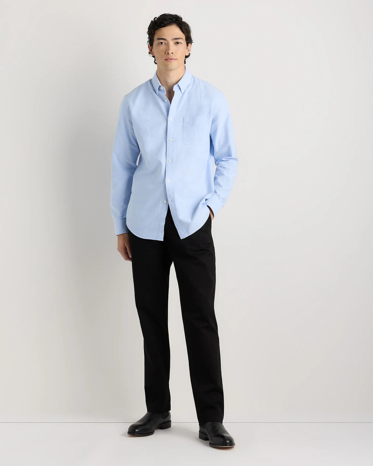 100% Organic Cotton Oxford Shirt - XS / Light Pink Stripe