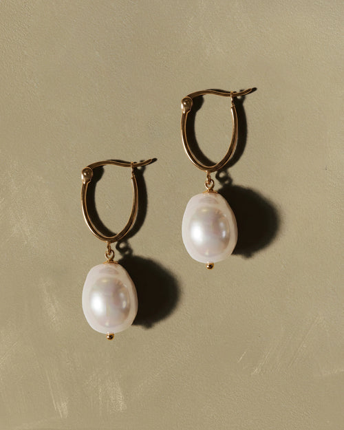 Freshwater Cultured Pearl Hoops - One Size / Gold Vermeil