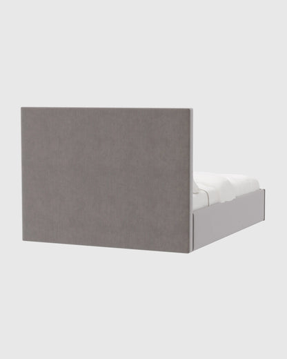 Square Bed in Performance Velvet - Full / Butterscotch