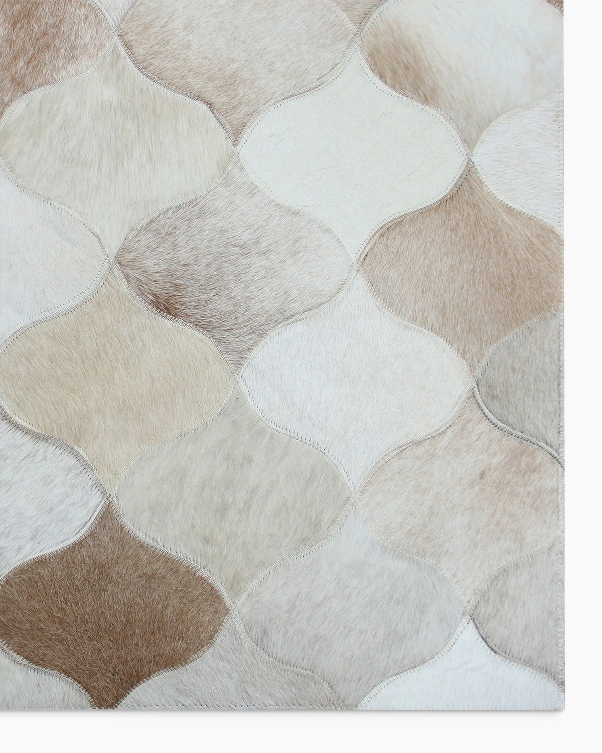Trellis Hair on Hide Rug - 5' x 8' / Natural