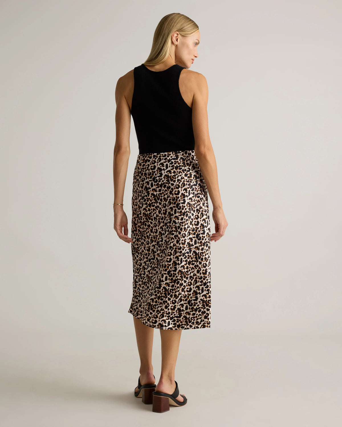 100% Washable Silk Skirt - XS / Champagne