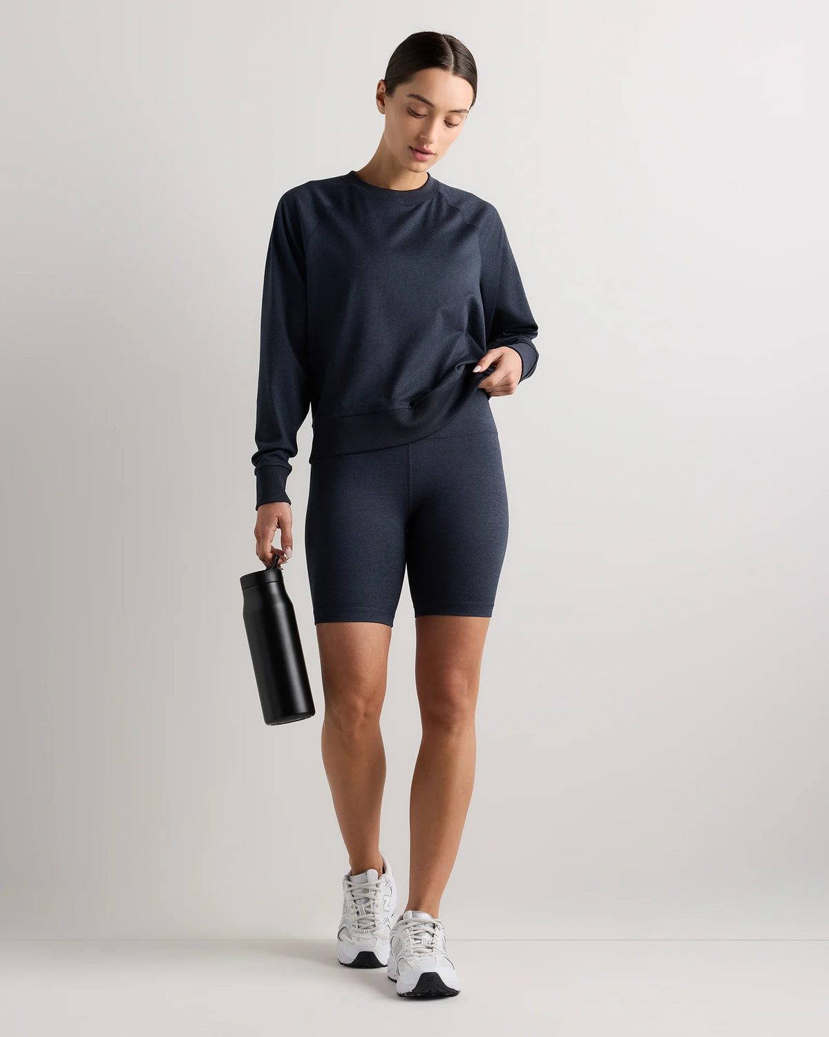 Flowknit Pullover Crew - XS / Heather Deep Navy