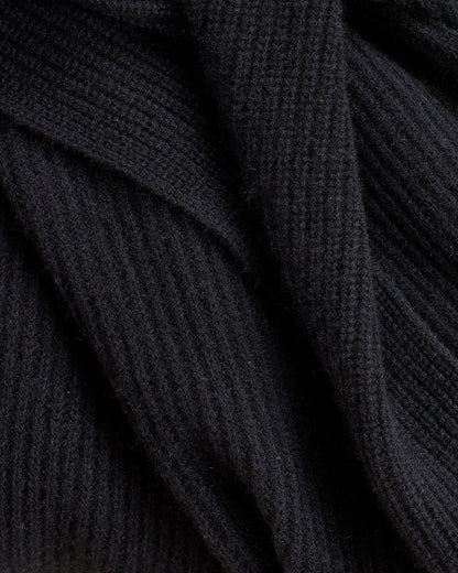 Ribbed Knit Cashmere Throw - 50x70 / Oatmeal