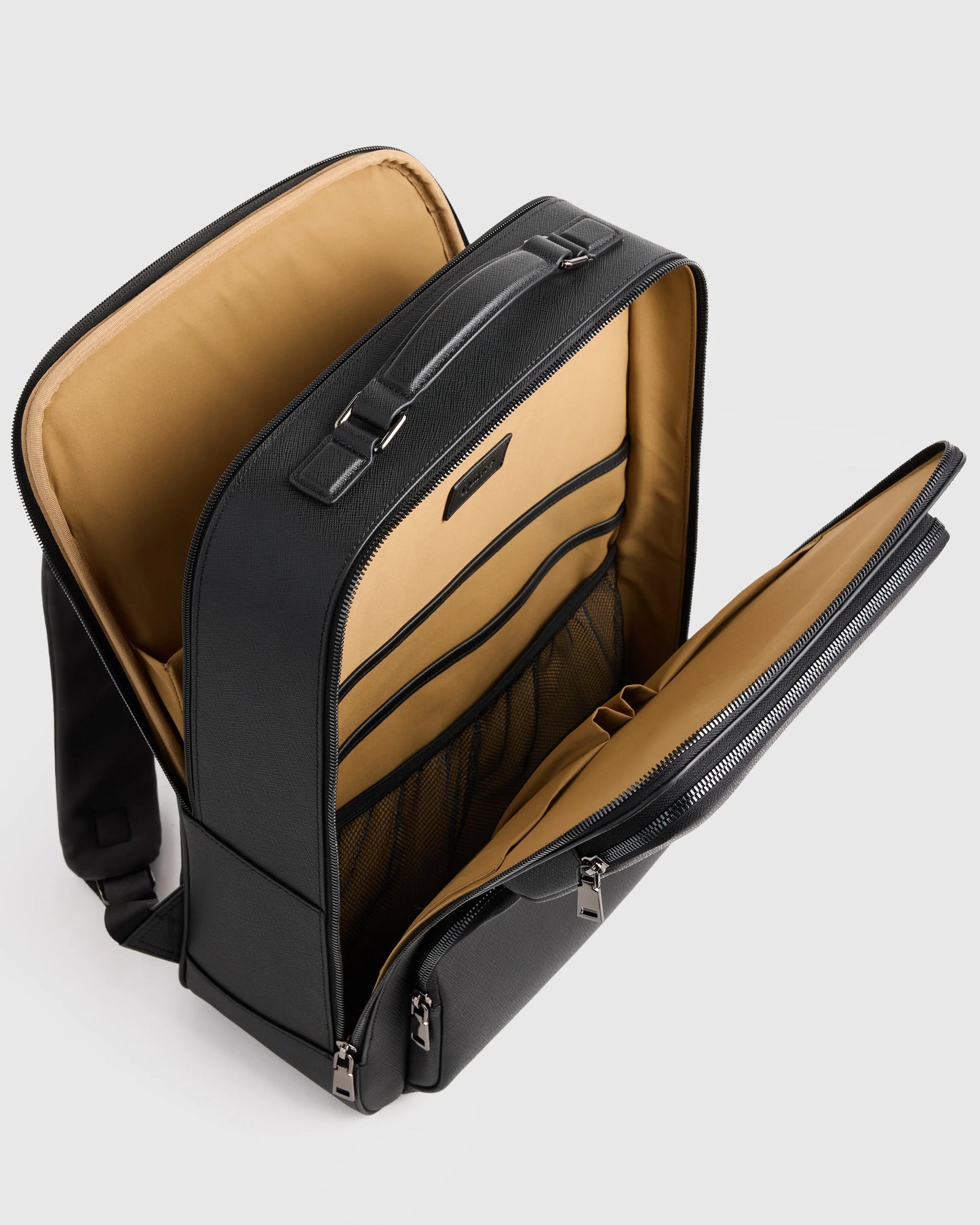 Italian Saffiano Laptop Backpack - One Size / Hickory