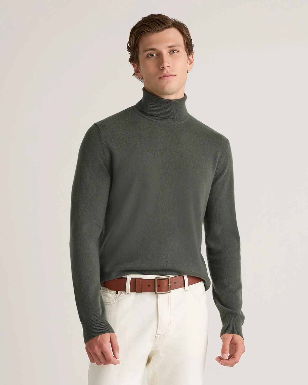 Mongolian Cashmere Turtleneck Sweater - S / Black