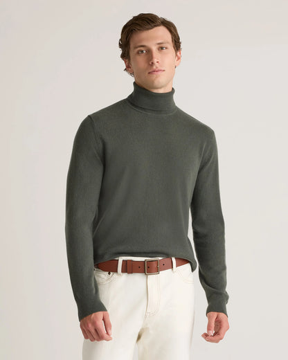 Mongolian Cashmere Turtleneck Sweater - S / Black