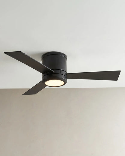 Simple Metal Hugger LED Ceiling Fan - 42" / White